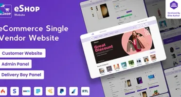 eShop Web- eCommerce Single Vendor Website