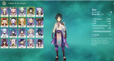 Ar 51 Xiao, Klee Qiqi e Keqing + Báculo de Homa