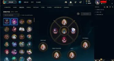 Conta Diamante 1, 463 Skins - Emotes GM e Challenger