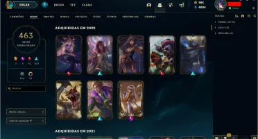 Conta Diamante 1, 463 Skins - Emotes GM e Challenger