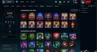 Conta Diamante 1, 463 Skins - Emotes GM e Challenger
