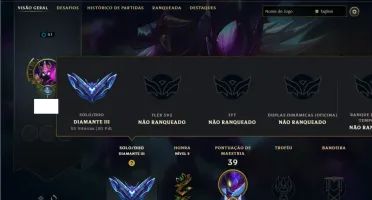 Diamante 3 com 30 Champs e 3 Skins ( 83 PDL )