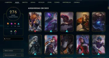 Todos os campeões e muitas skins