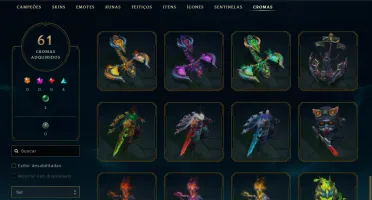 Todos os campeões e muitas skins