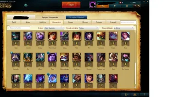 Conta League of Legends Prata 59 champions e 17 skins