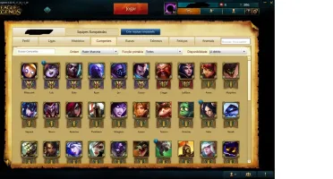 Conta League of Legends Prata 59 champions e 17 skins