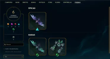 Diamante 4 com 45 Champs e 5 Skins + 25 Espolios