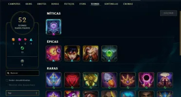 Diamante 4 com 45 Champs e 5 Skins + 25 Espolios