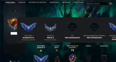 Diamante 4 com 45 Champs e 5 Skins + 25 Espolios
