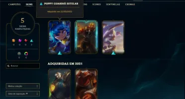 Diamante 4 com 45 Champs e 5 Skins + 25 Espolios