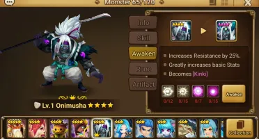 Reroll Summoners War lvl10 com Kinki + Okeanos