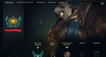 CONTA SMURF LOL PLATINA 3 56% WINRATE