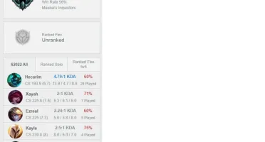 CONTA SMURF LOL PLATINA 3 56% WINRATE