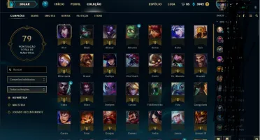 Conta league of legends com 178 skins e 92 champions
