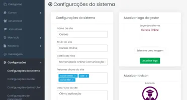 Código fonte completo para scripts de cursos online