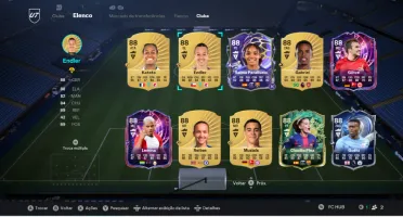 “Conta EA FC 26 – Elenco 90 com Eusébio & Bright Totty”