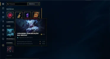 Conta unranked coim 7 skins e 34 champs