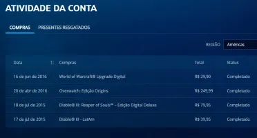 Conta Blizzard