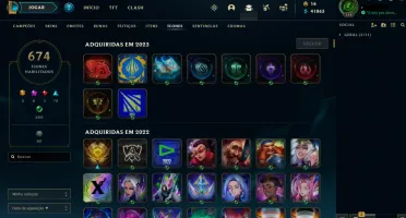 Conta Cheia de Skins, barato pra ir logo. - League of Legend