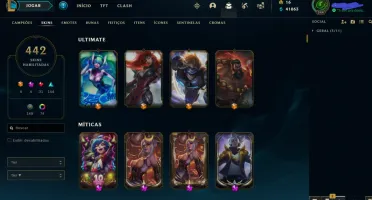 Conta Cheia de Skins, barato pra ir logo. - League of Legend