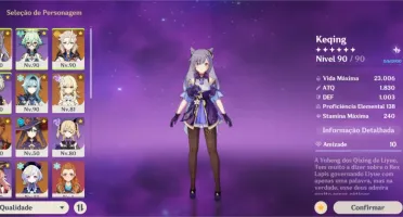 keqing c1, Diona c6 - 6 personagens 5*