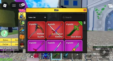 Conta de blox fruits com Kitsune perm e yoru e várias skin