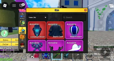 Conta de blox fruits com Kitsune perm e yoru e várias skin