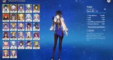 AR 50 - Yelan + Assinatura, Xiao, Cyno