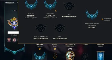 Platina 4 com TODOS os Champs e 299 Skins +16 Vitoriosas