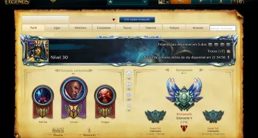 Conta Diamante V com Jarvan IV Vitorioso
