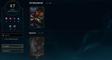 conta lol lv 314 132 campeões 47 skins