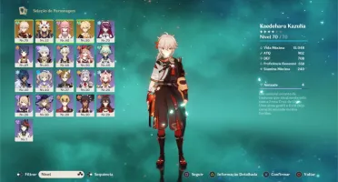 Conta AR 41 Kazuha, Itto e Yae Miko - Genshin Impact