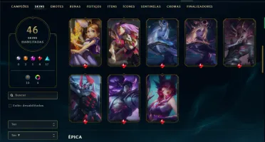 Bronze 4 com 140 Champs e 45 Skins + 1850 RP