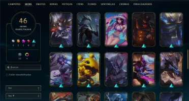 Bronze 4 com 140 Champs e 45 Skins + 1850 RP