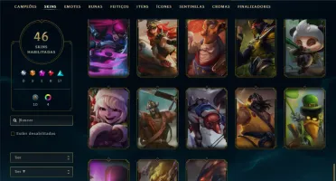 Bronze 4 com 140 Champs e 45 Skins + 1850 RP