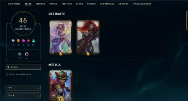 Bronze 4 com 140 Champs e 45 Skins + 1850 RP
