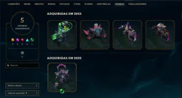 Bronze 4 com 140 Champs e 45 Skins + 1850 RP