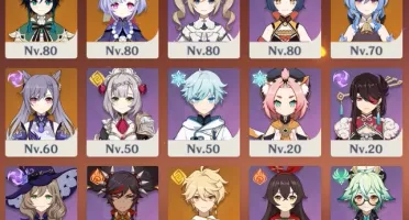 Genshin Impact - rank 55 - Diluc com tumulo;Ganyu com amos
