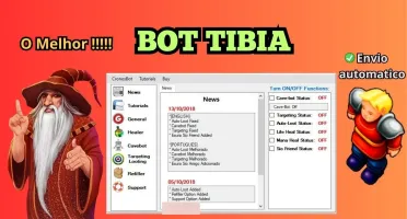 Bot Tibia com clientes Heal,Cavebot, Target,Refiler