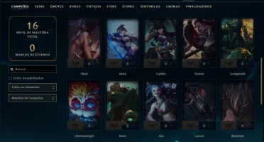 Prata 1 com 35 Champs e 7 Skins