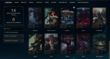 Prata 1 com 35 Champs e 7 Skins