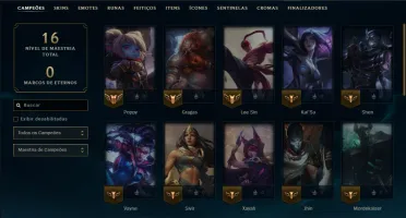 Prata 1 com 35 Champs e 7 Skins