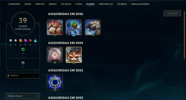 Prata 1 com 35 Champs e 7 Skins