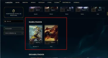 Conta UNRANKED | NV30 | 2 CAMPEÕES | 40750 ESSÊNCIAS