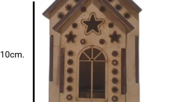 Mini Casinha MDF diorama 15x10 mod 07