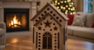 Mini Casinha MDF diorama 15x10 mod 07