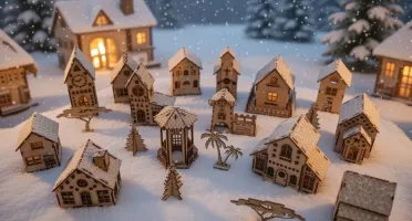Mini Casinha MDF diorama 15x10 mod 07