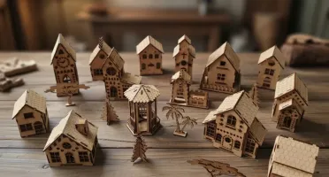 Mini Casinha MDF diorama 15x10 mod 07