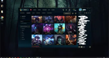 Conta top do lol faltando apenas 13 campeões 77 skins.