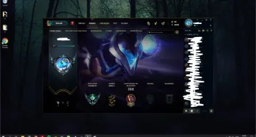 Conta top do lol faltando apenas 13 campeões 77 skins.